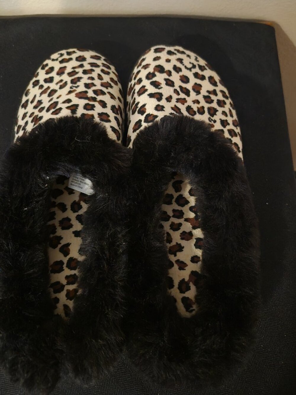 Charter Club Leopard Print Slippers Size L